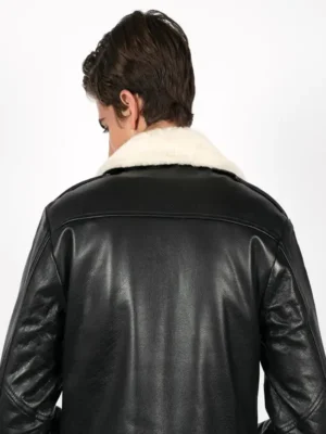 Men Black Jacket With Shearling