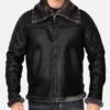 Men Black Shearling Jacket