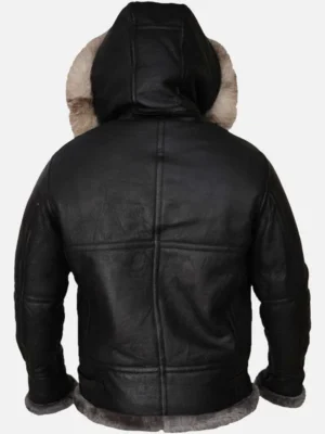 Men Black Shearling Jacket