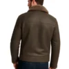 Men Brown Shearling Leather Jacket
