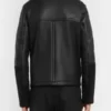 Men Black Sheepskin Leather Jacket