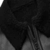 Men Black Sheepskin Leather Jacket