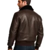 Men Brown Airforce Leather Jacket