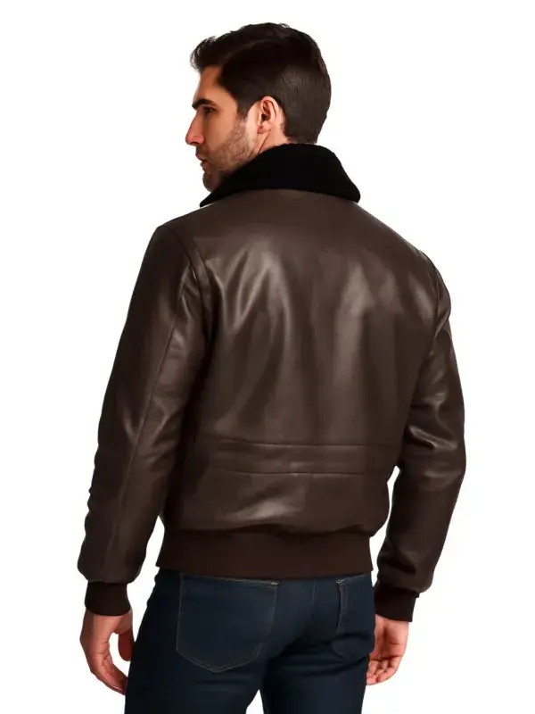 Men Brown Airforce Leather Jacket Men Brown Airforce Leather Jacket