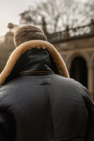 Mens B3 Aviator Brown Sheepskin Leather Jacket