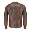 Mens Biker Brown Leather Jacket