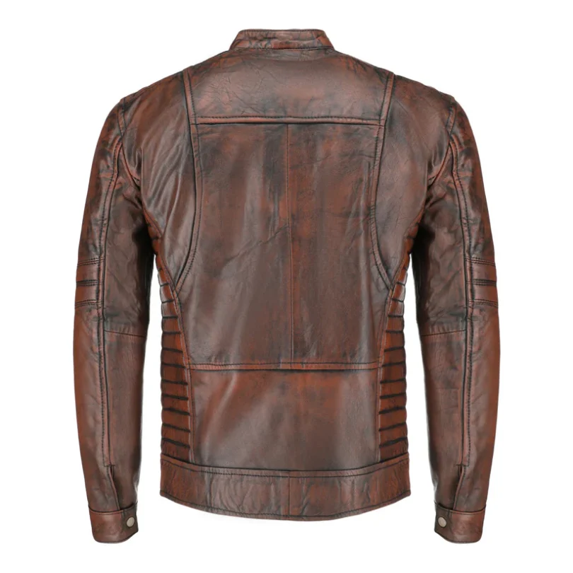 Mens Biker Brown Leather Jacket Mens Biker Brown Leather Jacket