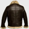 Men’s Brown Shearling Lined Aviator Bomber Jacket