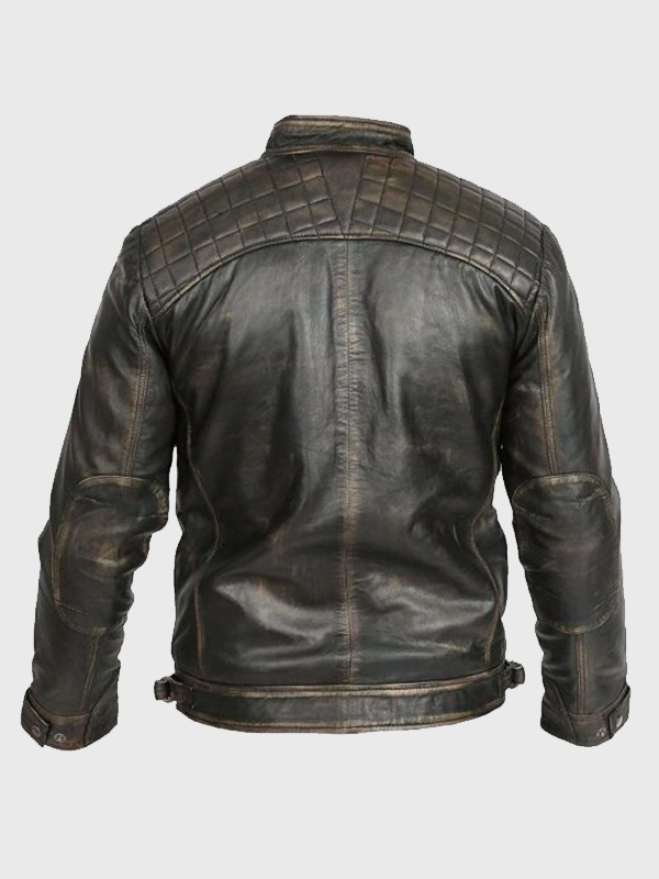 Mens Cafe Racer Retro Motorcycle Leather Jacket Mens Cafe Racer Retro Motorcycle Leather Jacket