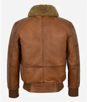 Men’s Fur Collar Brown Jacket