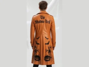 Men’s Halloween Gothic Leather Trench Coat