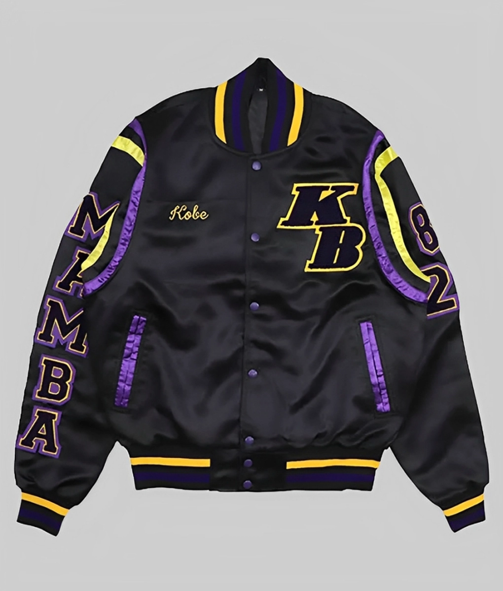 Lakers Black Mamba Hall of Fame Kobe Bryant Varsity Jacket Lakers Black Mamba Hall of Fame Kobe Bryant Varsity Jacket