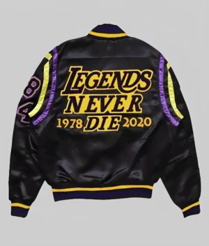 Lakers Black Mamba Hall of Fame Kobe Bryant Varsity Jacket