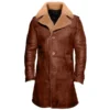 Tan Bane Shearling Leather Trench Coat