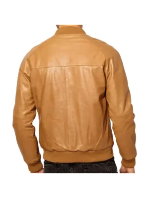 Casual Tan Brown Bomber Jacket