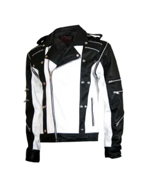 Michael Jackson Black & White Pepsi Leather Jacket