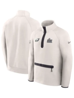 Eagles Super Bowl LIX Opening Night Tech Fleece Half-Zip Jacket