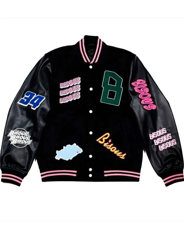 Leo Reich Too Much Black Varsity Jacket Leo Reich Too Much Black Varsity Jacket
