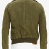 Slim-fit Suede Bomber Jacket Mens