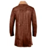 Tan Bane Shearling Leather Trench Coat