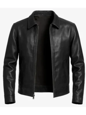 Men’s Mike Harrington Black Leather Jacket