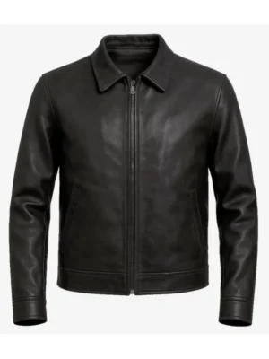 Men’s Mike Harrington Black Leather Jacket