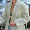 Hailey Baldwin Fashion Suit Jacket Streetwear