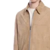 Mens Beige Suede Jacket