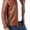Mens Casual Brown Leather Jacket
