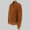 Mens Tan Brown Suede Jacket