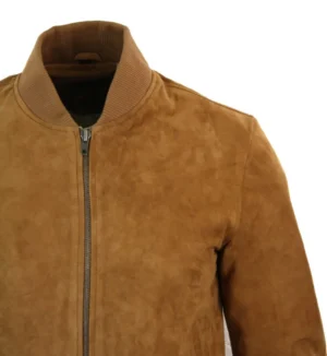 Mens Brown Classic Suede Leather Blazer