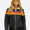 Aviator Nation 4 Stripe Rainbow Jacket
