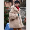 Lily Collins Emily In Paris S04 Shearling Coat