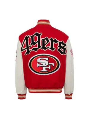 Jeff Hamilton San Francisco 49ers Wool and Leather Varsity Jacket