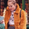 My Dad’s Christmas Date Emma Orange Shearling Jacket