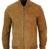 Mens Brown Classic Suede Leather Blazer