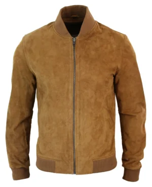 Mens Brown Classic Suede Leather Blazer