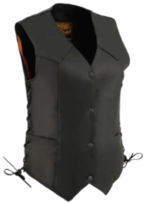 Cher Black Leather Vest