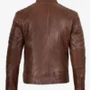 Austin Chocolate Brown Waxed Leather Jacket
