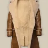 Men Brown Shearling Leather Coat