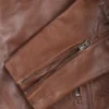 Austin Chocolate Brown Waxed Leather Jacket