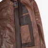 Austin Chocolate Brown Waxed Leather Jacket