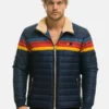 Aviator Nation 4 Stripe Rainbow Jacket