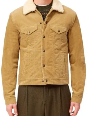David Beckham Corduroy Jacket With Fur Collar