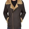 Men Brown B3 Shearling Bomber Jacket