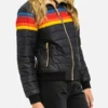 Aviator Nation 4 Stripe Rainbow Jacket