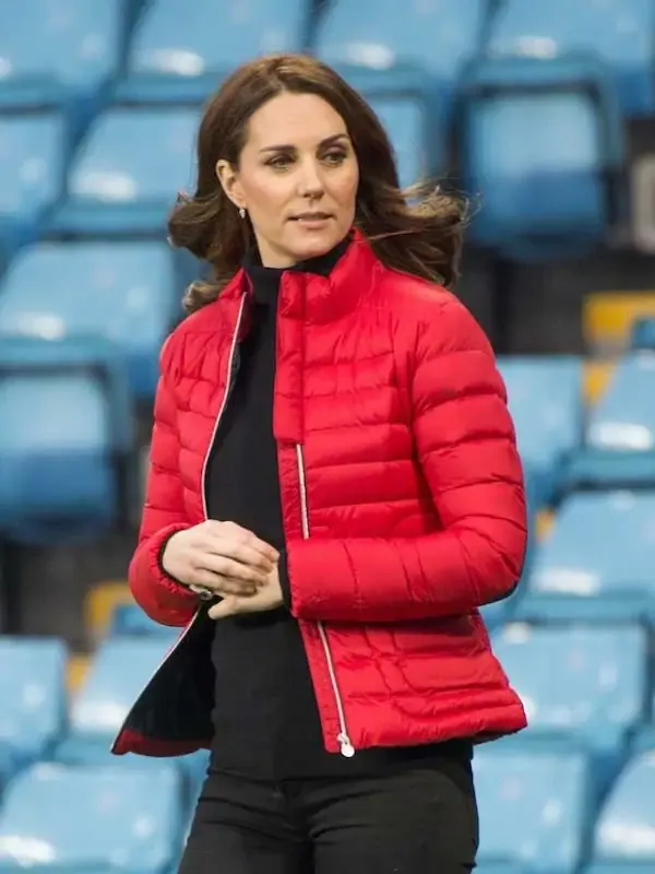 Kate Middleton Red Puffer Jacket Kate Middleton Red Puffer Jacket