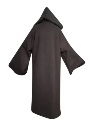 Master Jedi Kenobi Black Cloak – Iconic black cloak inspired by Obi-Wan Kenobi, featuring a flowing design perfect for cosplay and Star Wars fans.