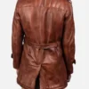 Men’s Distressed Brown Shearling Leather Coat