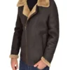 Men Brown B3 Shearling Bomber Jacket
